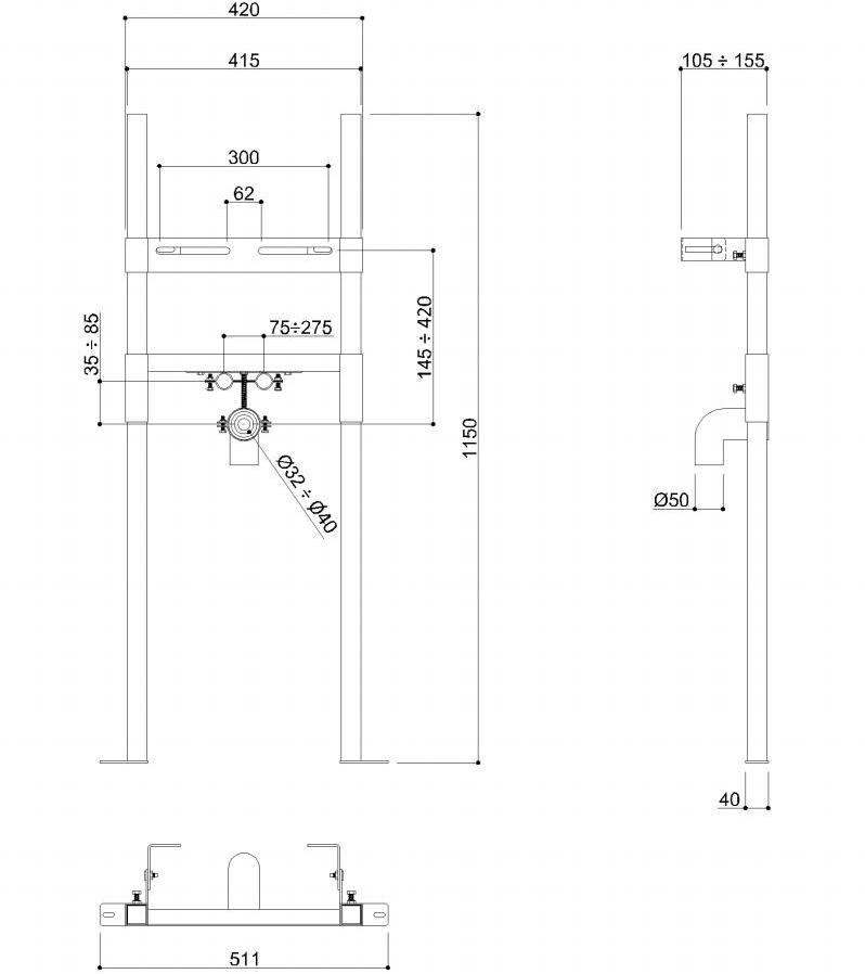 B41dds22/24/25/26 Накладная раковина на столешницу  овальная Ponte Giulio Standard - Вид №6