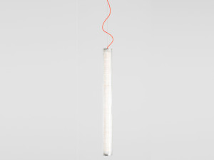 Вертикальный подвесной светильник из дутого стекла