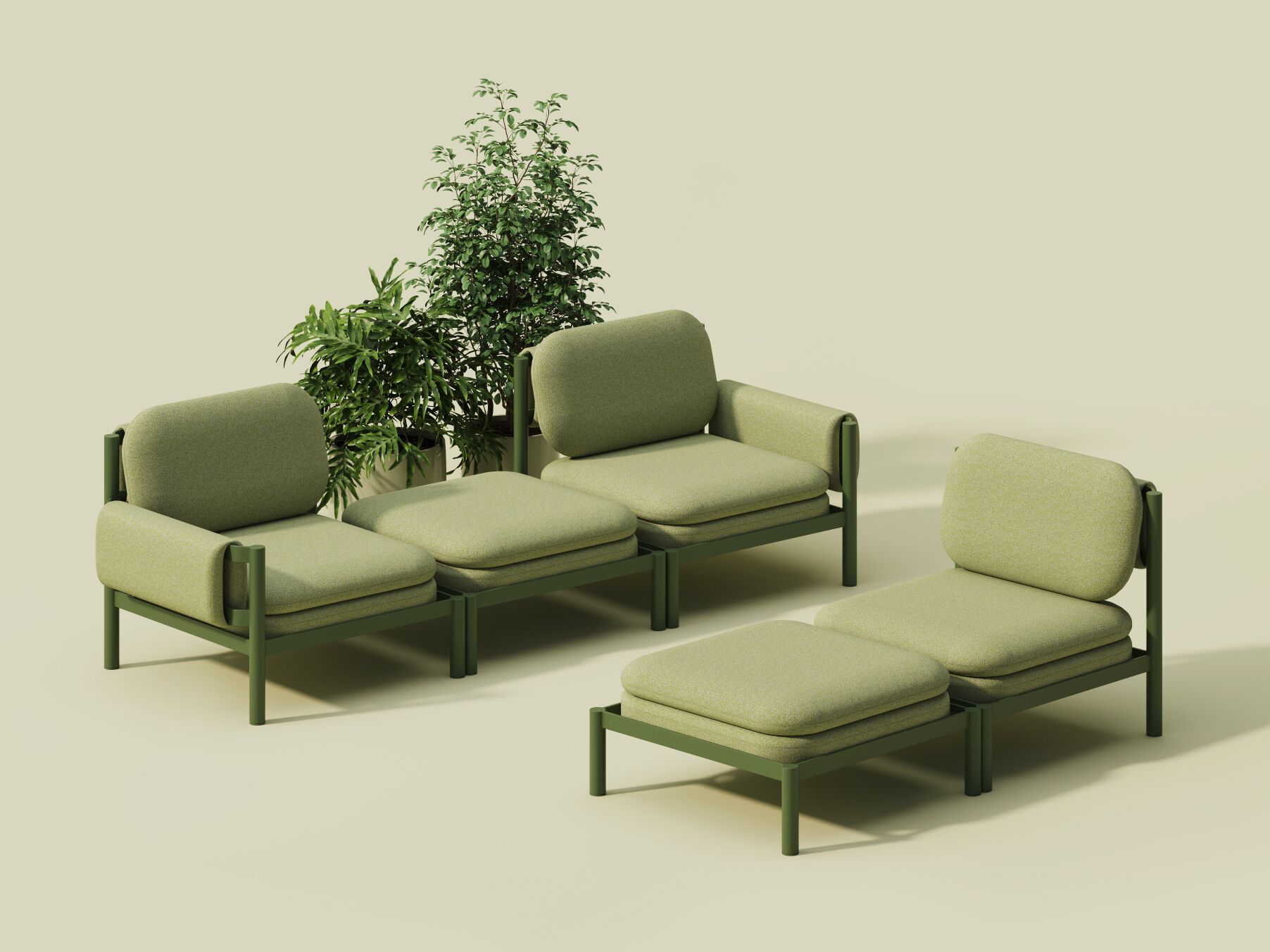 Алюминиевая квадратная Садовая подставка для ног Joyf Tropic ARCH-00025247 - Вид №2