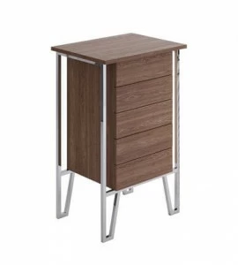 Комод высокий деревянный на металлических ножках орех Sherwood UNICO ДИЗАЙНЕРСКИЕ, КОМОДЫ SHERWOOD 249570 Коричневый;орех