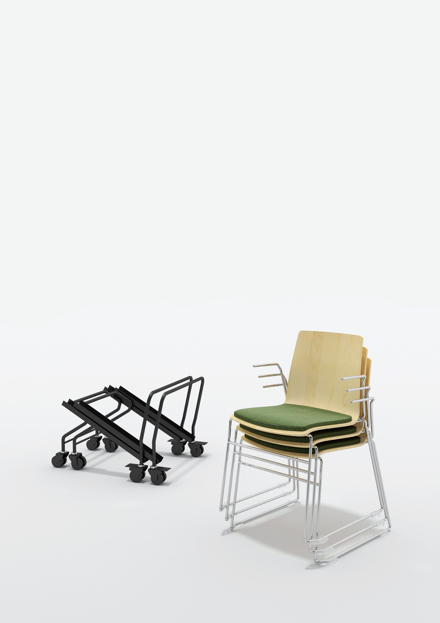 Штабелируемый стул с подлокотниками Ares Line Woody ARCH-00056913 - Вид №8