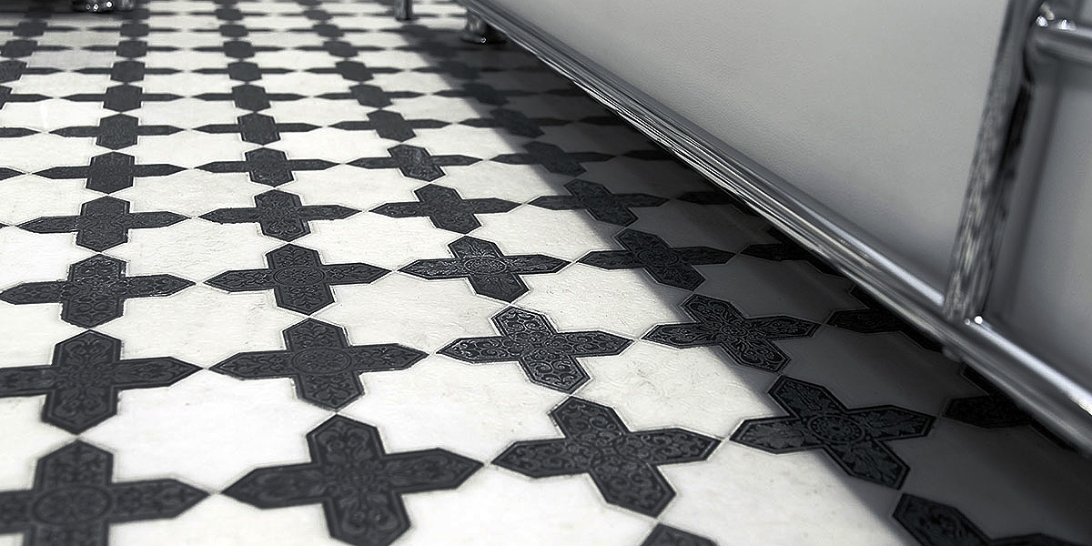 МОЗАИКА ИЗ МРАМОРА PNT (WHITE-BLACK) SKALINI PANTHEON PNTWHITEBLACK - Вид №2