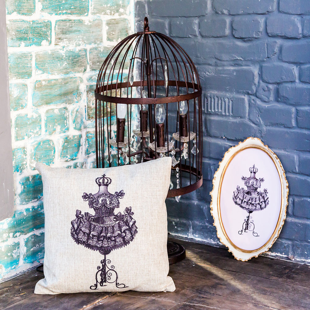 2718864 Интерьерная подушка «Старинная гравюра», версия 24 Object Desire  - Вид №6