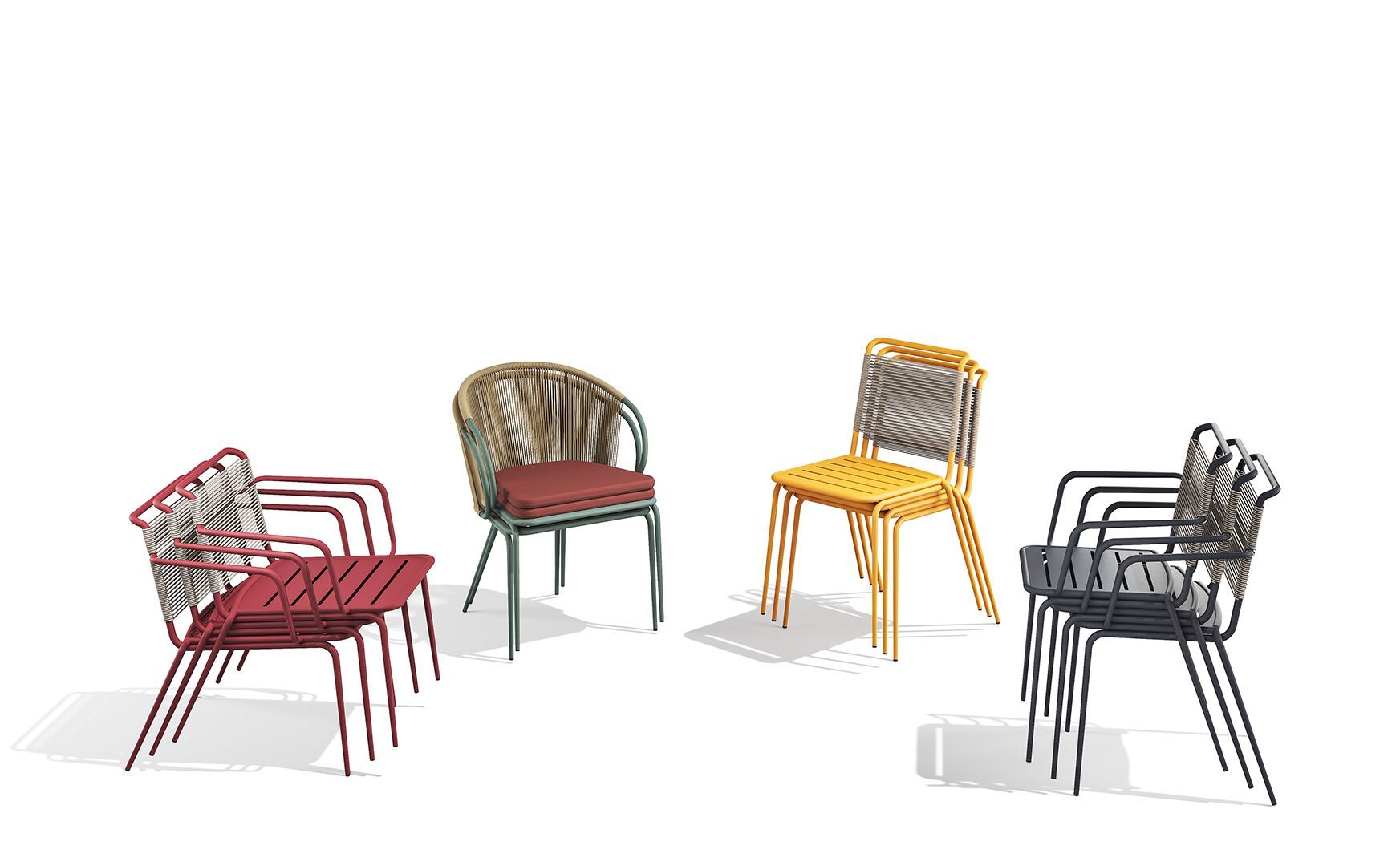 Стальной стул с порошковым покрытием с мягким сиденьем BABEL D Kissi ARCH-00023241 - Вид №2