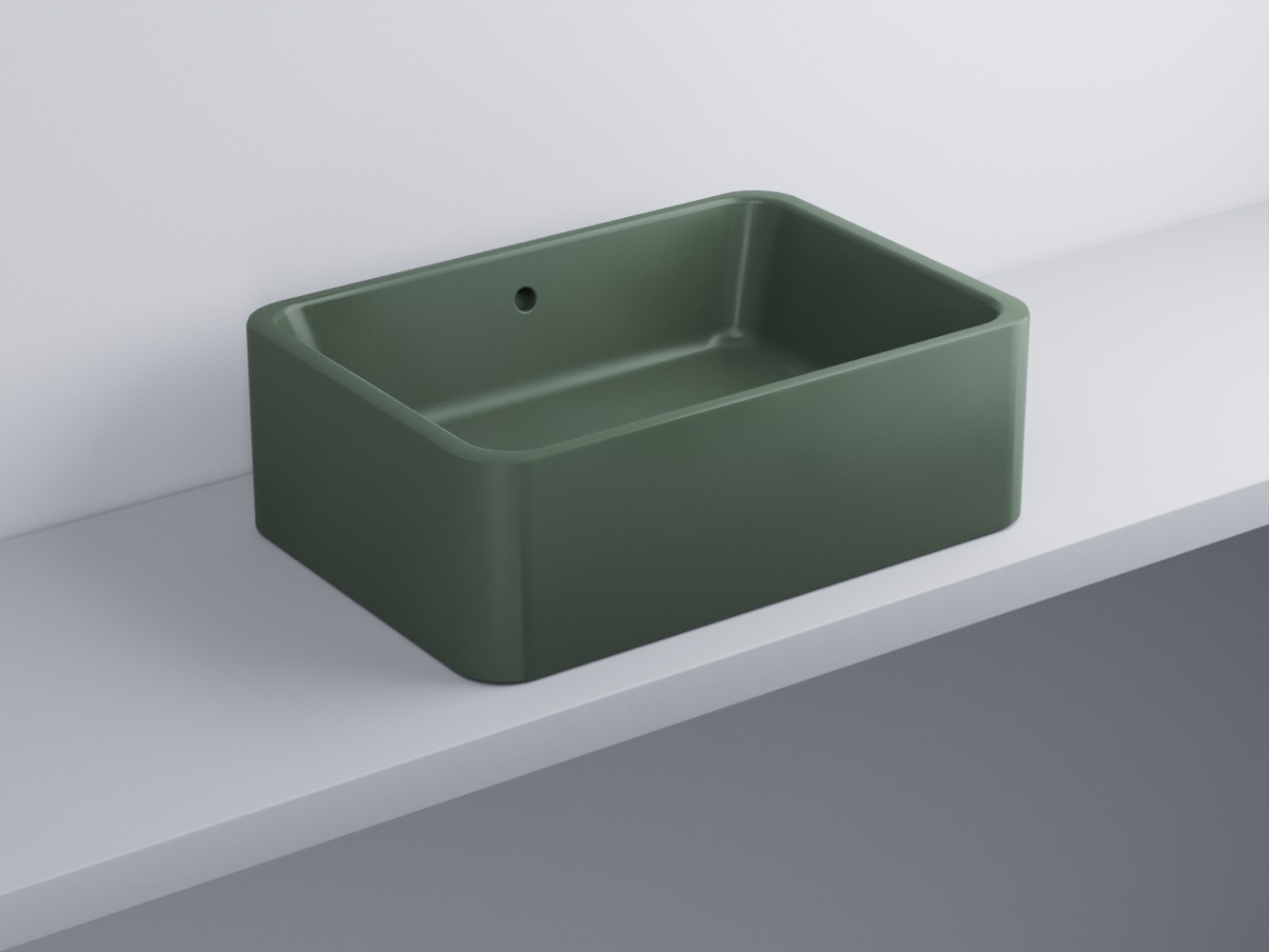 SHLAA6020-MU Раковина накладная прямоугольная с переливом 60 x 20 h cielo Shui Ceramica Cielo