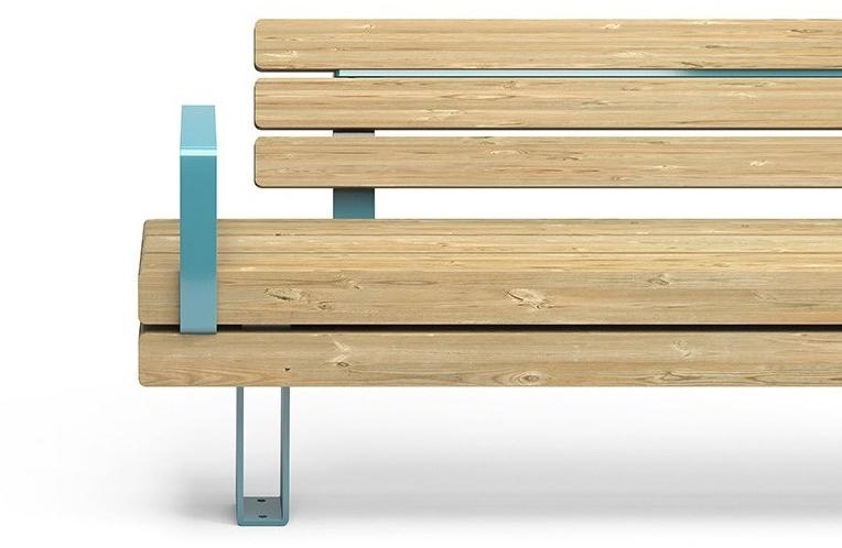 VESTRE Модульная модульная скамья из стали и дерева Kong sun-id-1387800 - Вид №1