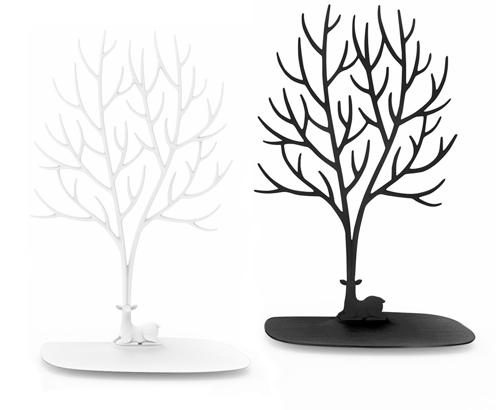 QL10172-WH Декоративный органайзер для украшений deer большой белый Qualy  - Вид №4