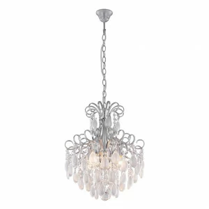 Подвесная люстра Crystal Lux Sevilia SP4 Silver серебро CRYSTAL LUX ДИЗАЙНЕРСКИЕ, SEVILIA 056956 Серебро