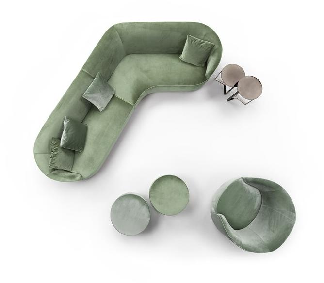 Marelli Круглый пуф из ткани Moon 9mn102 - Вид №5