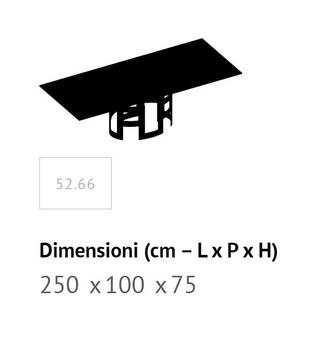 Прямоугольный обеденный стол из стали и дерева Bontempi Casa IMPERIAL ARCH-00071638 - Вид №9