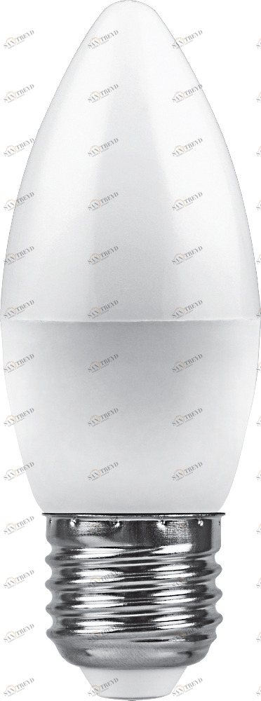 Лампа светодиодная Feron "Свеча" E27 9W 6400K LB-570 25938 FERON  00-3956676 Матовый 