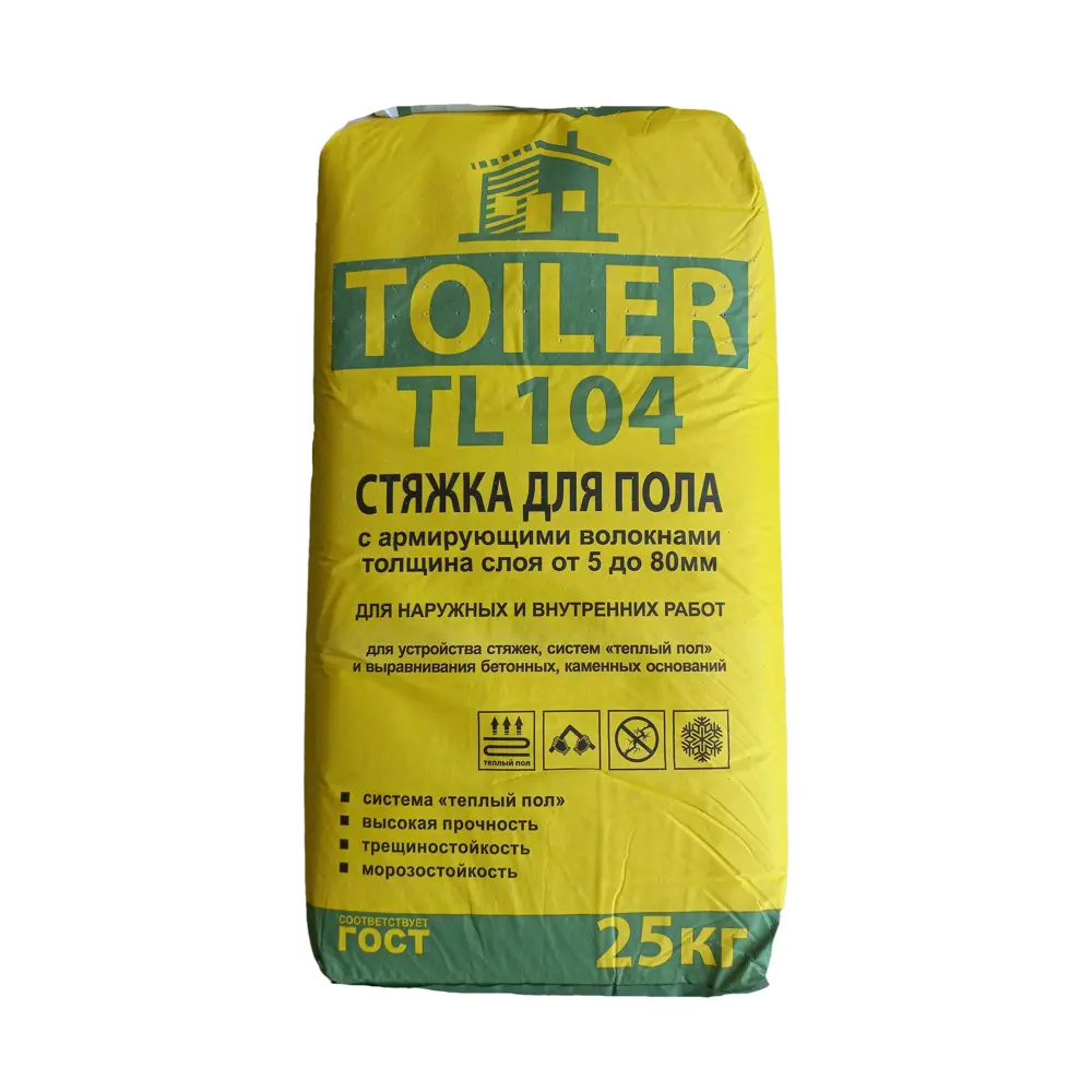 Стяжка для пола Toiler TL104, 25 кг 84858018 STLM-2090853 