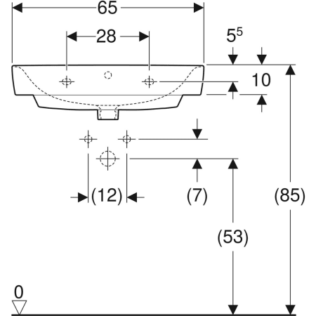226155000 Раковина Geberit Renova Compact Geberit  - Вид №29