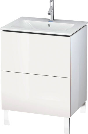 LC662508585 Тумбочка напольная L-Cube #LC6625 620 x 481 мм Белый глянцевый лак Duravit - Вид №2