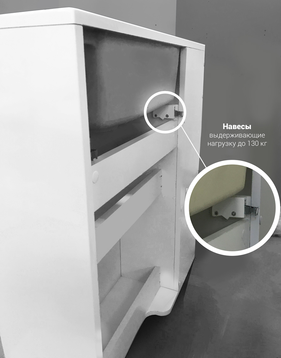 У85925 Тумба с раковиной Laura 40П 1д. Белый глянец 1 Marka Laura - Вид №3