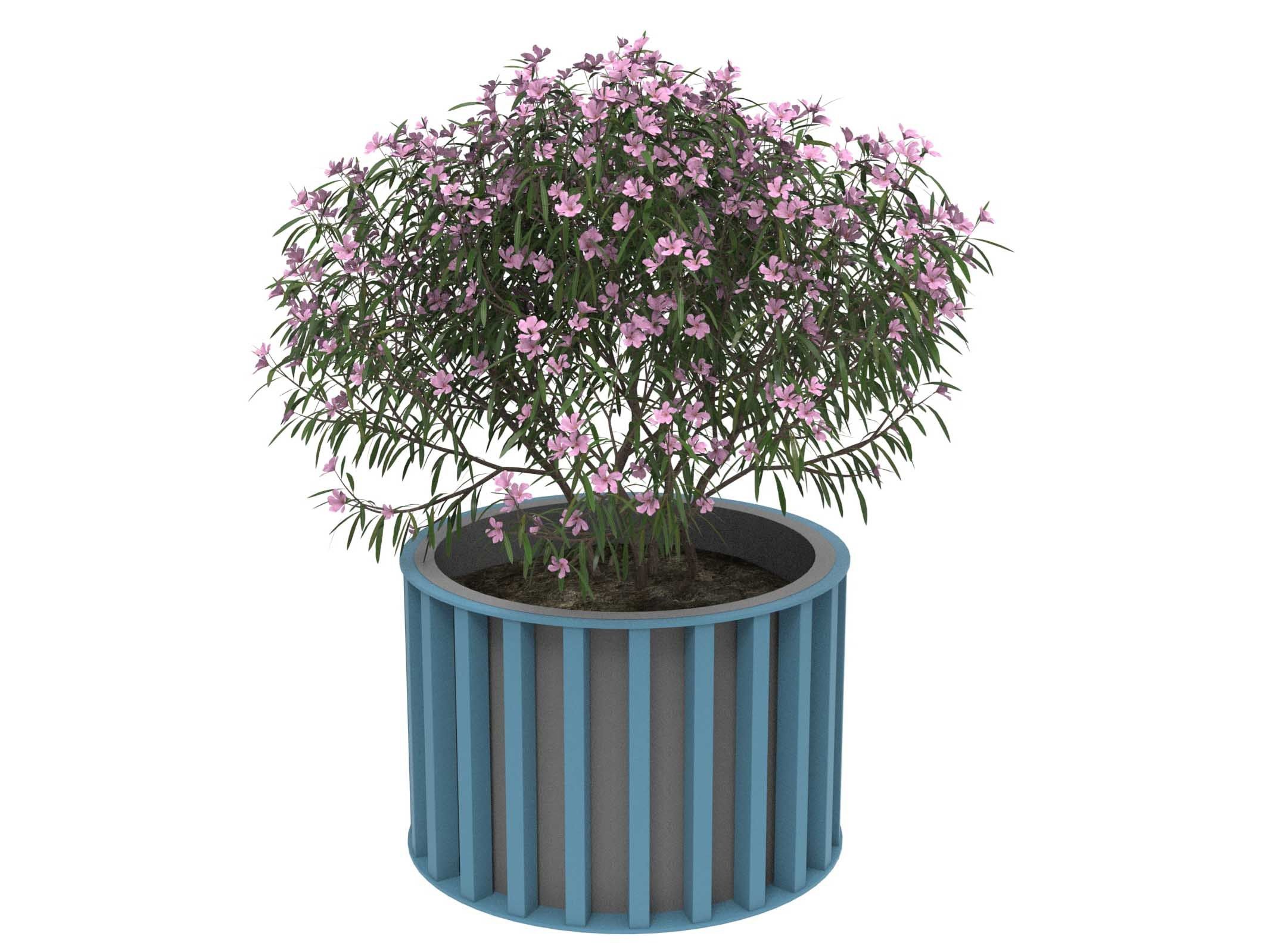 Оцинкованная сталь круглый низкий плантатор Lazzari Динамо ARCH-00115712 - Вид №6