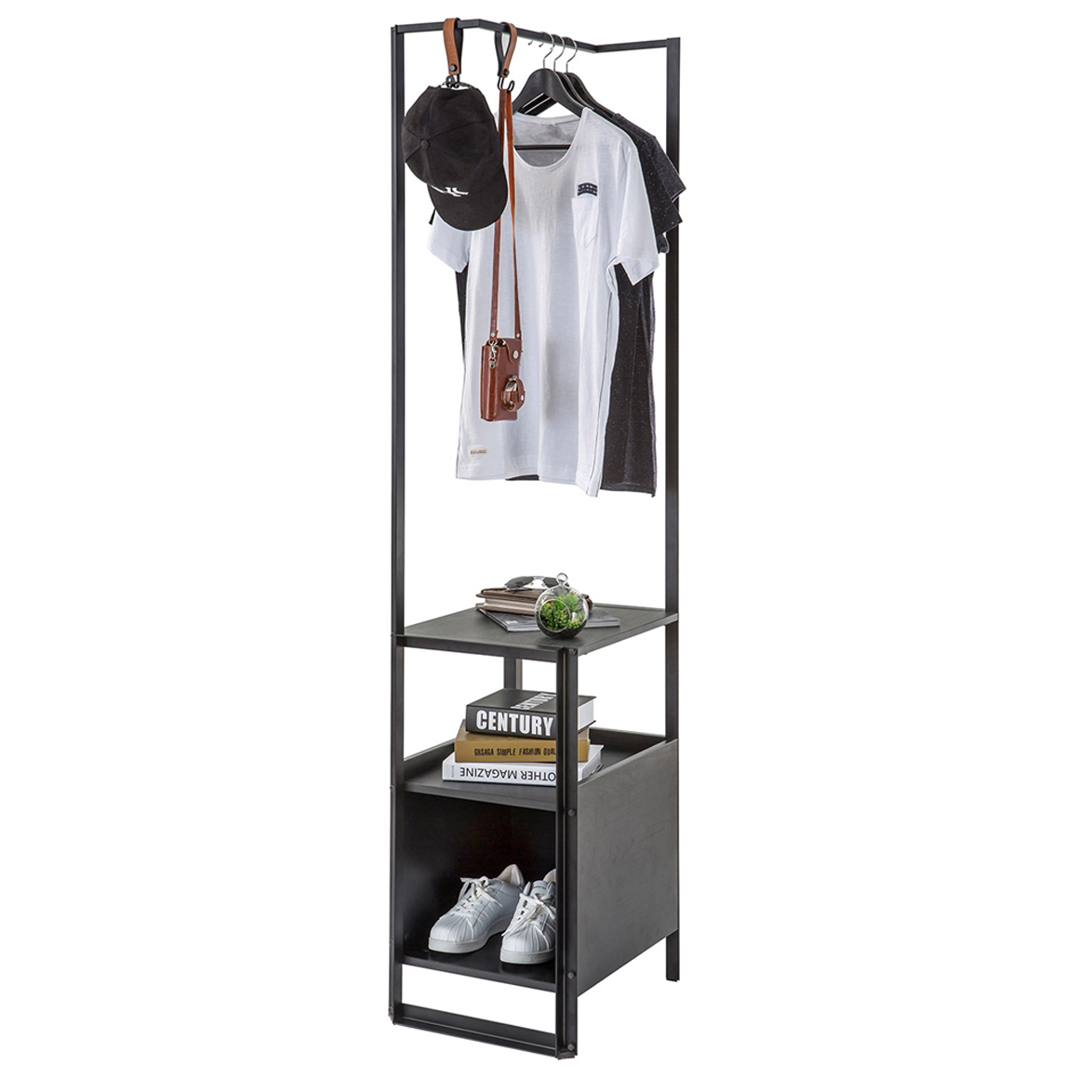 Вешалка напольная с полкой черная Dark Metal CILEK DARK METAL 00-3832106 Черный Santreyd  - Вид №2