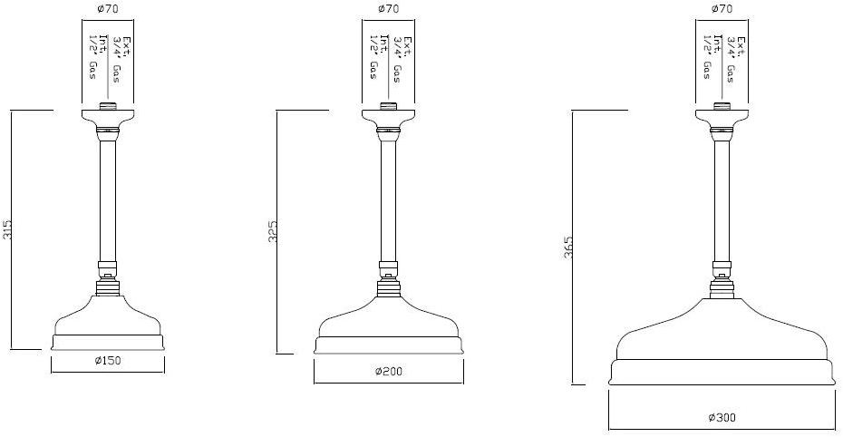 BLEU PROVENCE Лейка для душа потолочная из латуни Rubinetti per doccia Rd120s - Вид №1