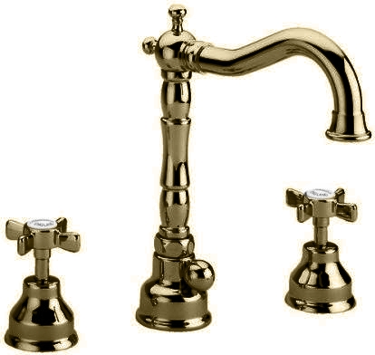 Смеситель MIGLIORE Princeton ML.PRN-812.DO для раковины - золото, на 3 отверстия  - Вид №2