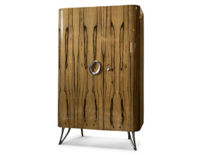 Эбеновый барный шкаф со встроенным освещением