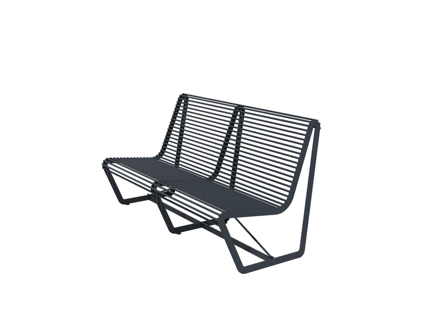 Стальная скамья со спинкой amop рама ARCH-00135616