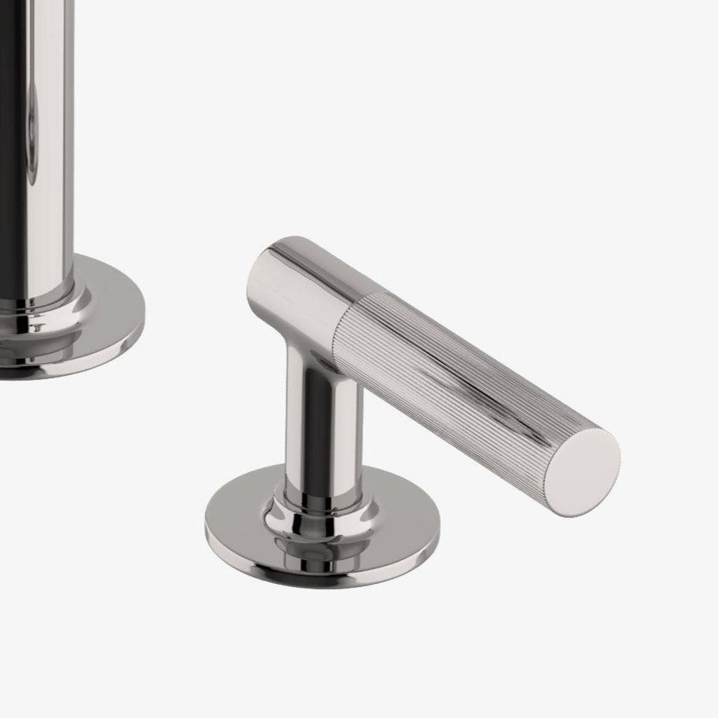 BLS22A Смеситель для унитаза серии Bond Tandem на гусиной шее с гильошированными ручками Waterworks - Вид №1