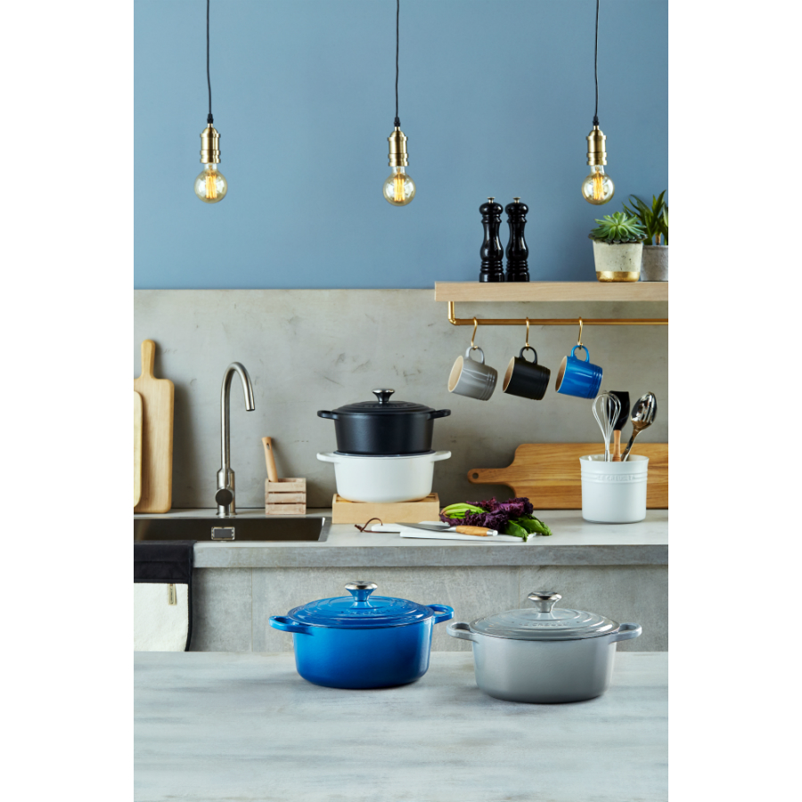 Кастрюля чугунная Le Creuset, Ø24 см, голубая 21177242002430 - Вид №4