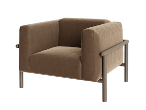 Бархатное кресло с подлокотниками