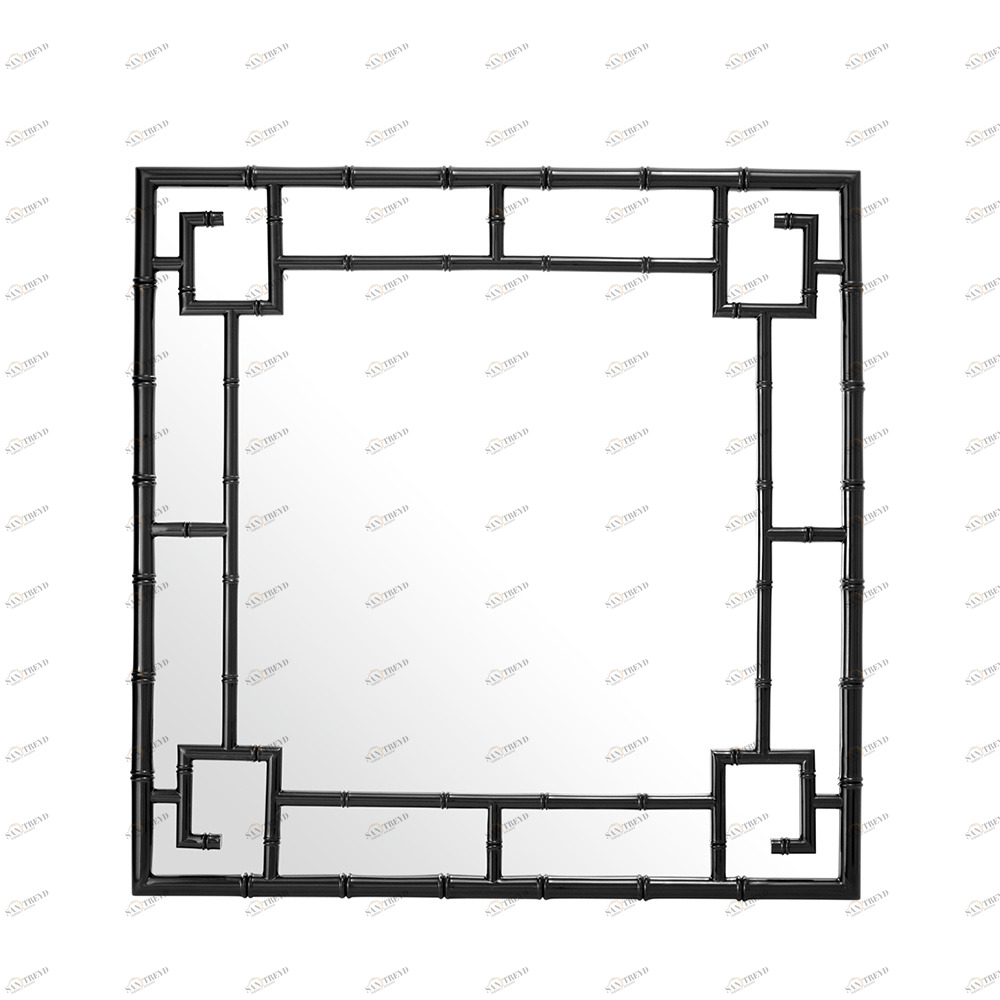 Зеркало квадратное черное от Eichholtz "под бамбук" EICHHOLTZ ДИЗАЙНЕРСКИЕ 247179 Черный 