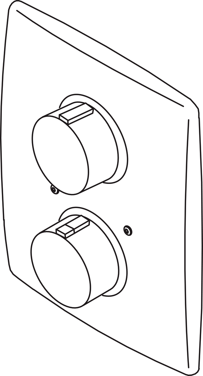 Oras 2887 Панель смесителя для душа 2887 Cubista Хром  - Вид №2