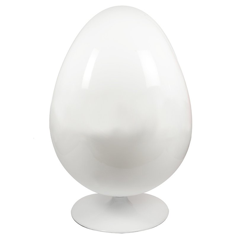 Кресло яйцо белое с красным Ovalia Egg Style Chair SOHO DESIGN ДИЗАЙНЕРСКИЕ, EGG OVALIA 131534 Красный  - Вид №3