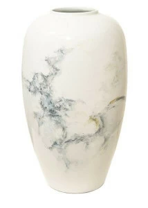 Ваза керамическая бежевая с черным большая 50 см "Акварель" UNICO ДИЗАЙНЕРСКИЕ 255432 Белый