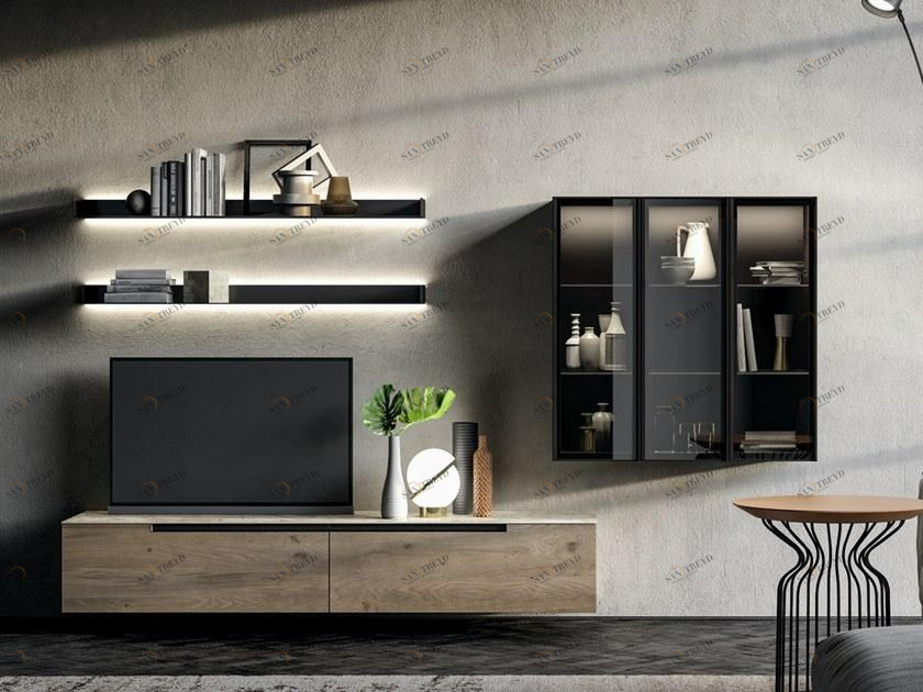 Dall'Agnese Настенная лакированная стенка для хранения со встроенной подсветкой Slim & speed up sun-id-1497397