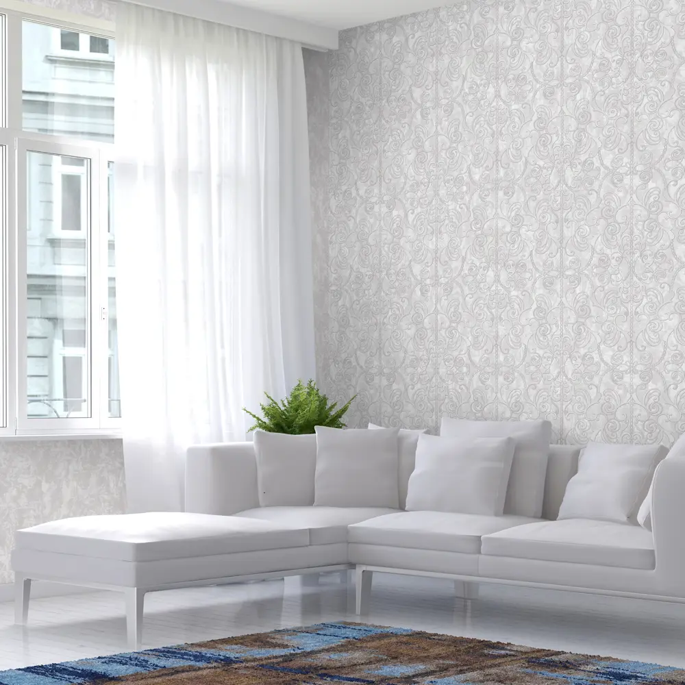 Обои флизелиновые Euro Decor Romeo серые 1.06 м 1149-11 82024412 STLM-2004568 - Вид №3