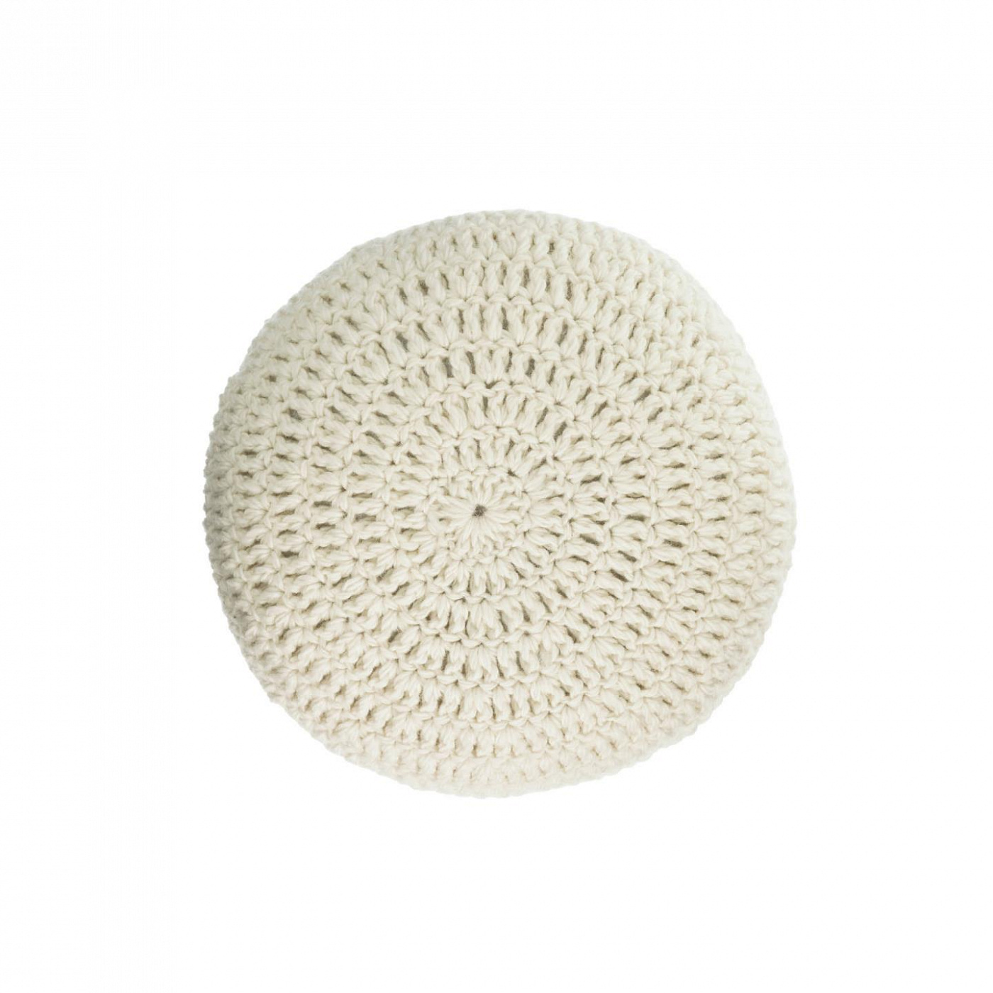 108820 Круглая подушка из 100% шерсти Ø 45 см, белого цвета La Forma Magnolia - Вид №1