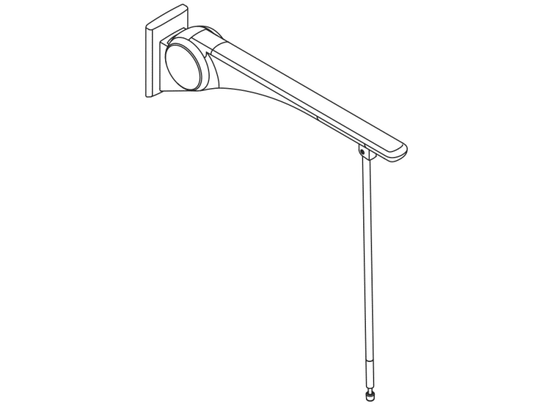 802.50.43860 Базовая складная опорная рейка HEWI Stützen  - Вид №2