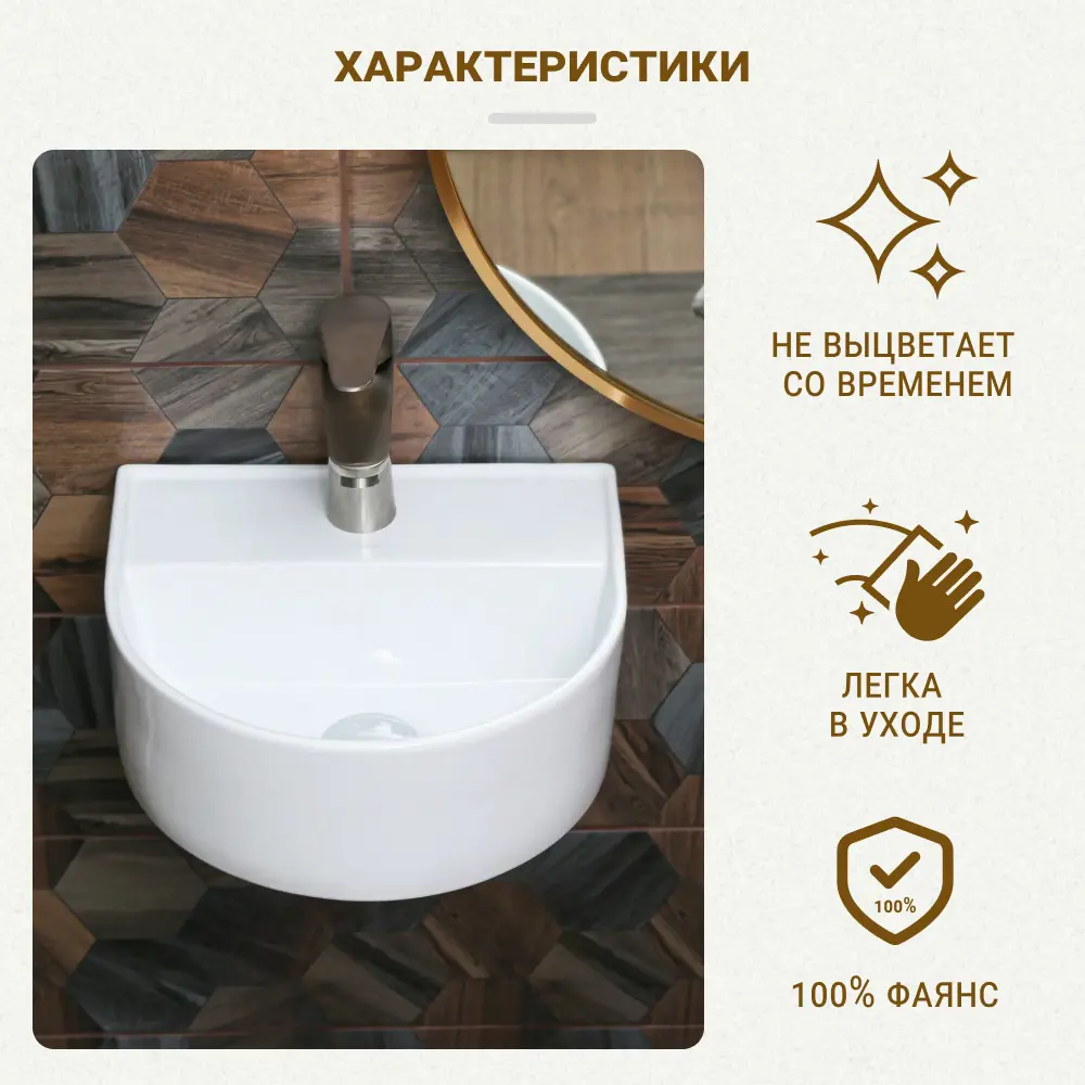 Мини-раковина Melana MLN-320344 подвесная белая 84407584 STLM-2110833 - Вид №2
