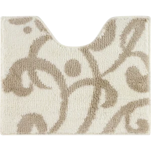 Коврик для туалета Mr Penguin Узоры, 40х50 см, микрофибра, цвет бежевый