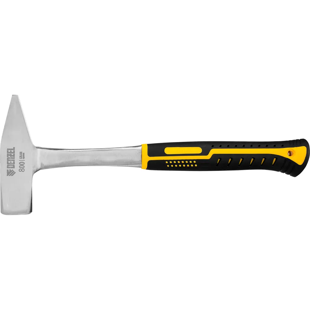 Молоток слесарный DENZEL с прорезиненной рукояткой 800 г 89365363 STLM-0839472 - Вид №2