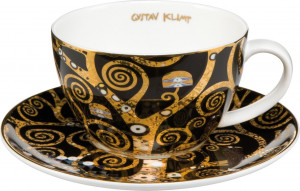 10618934 Goebel Чашка с блюдцем 250мл "Дерево жизни" Климт Фарфор