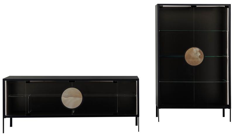 Tonin Casa Буфет стеклянный с распашными дверцами Dot DOT 2.0 sun-id-1347265 - Вид №1