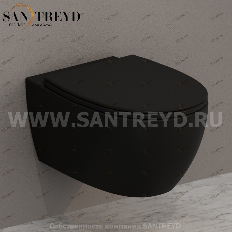 MDS02AR Подвесной унитаз настенный Черный Ceramica Globo 4ALL Италия