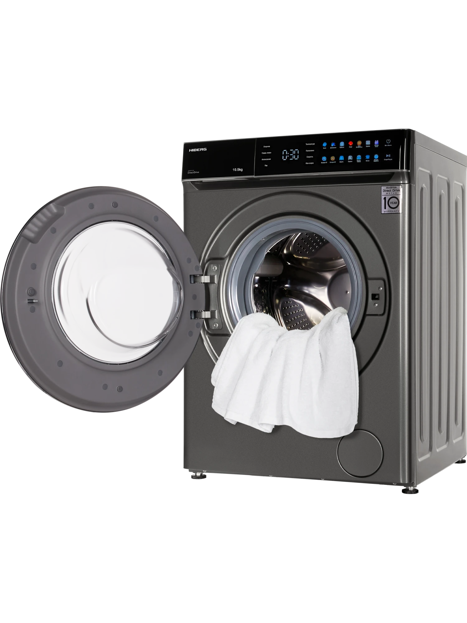 9238400 Стиральная машина HIBERG i-DDQ11 - 1014 Sd серый STDN-0030374 - Вид №4