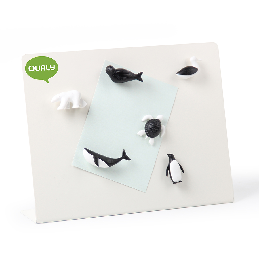 QL10311-BK-WH Набор из 6 магнитов для холодильника save the ocean Qualy  - Вид №4