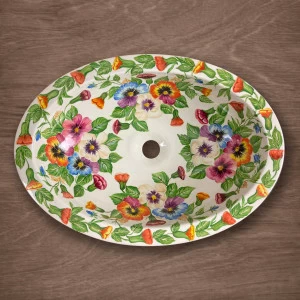 Встроенная раковина под столешницу овальная PROVANSFAIENCE