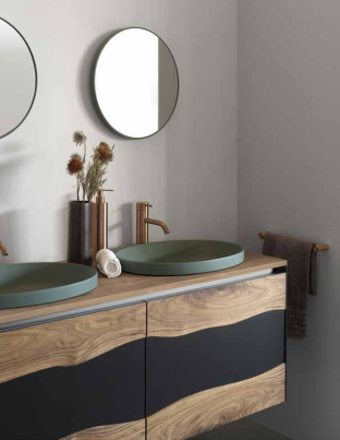 C525M3L70.101RV Тумба подвесная с 3 выдвижными ящиками 50 см A. e T. Italia TRACE Белый матовый - Дуб Италия AeT ITALIA - Вид №10