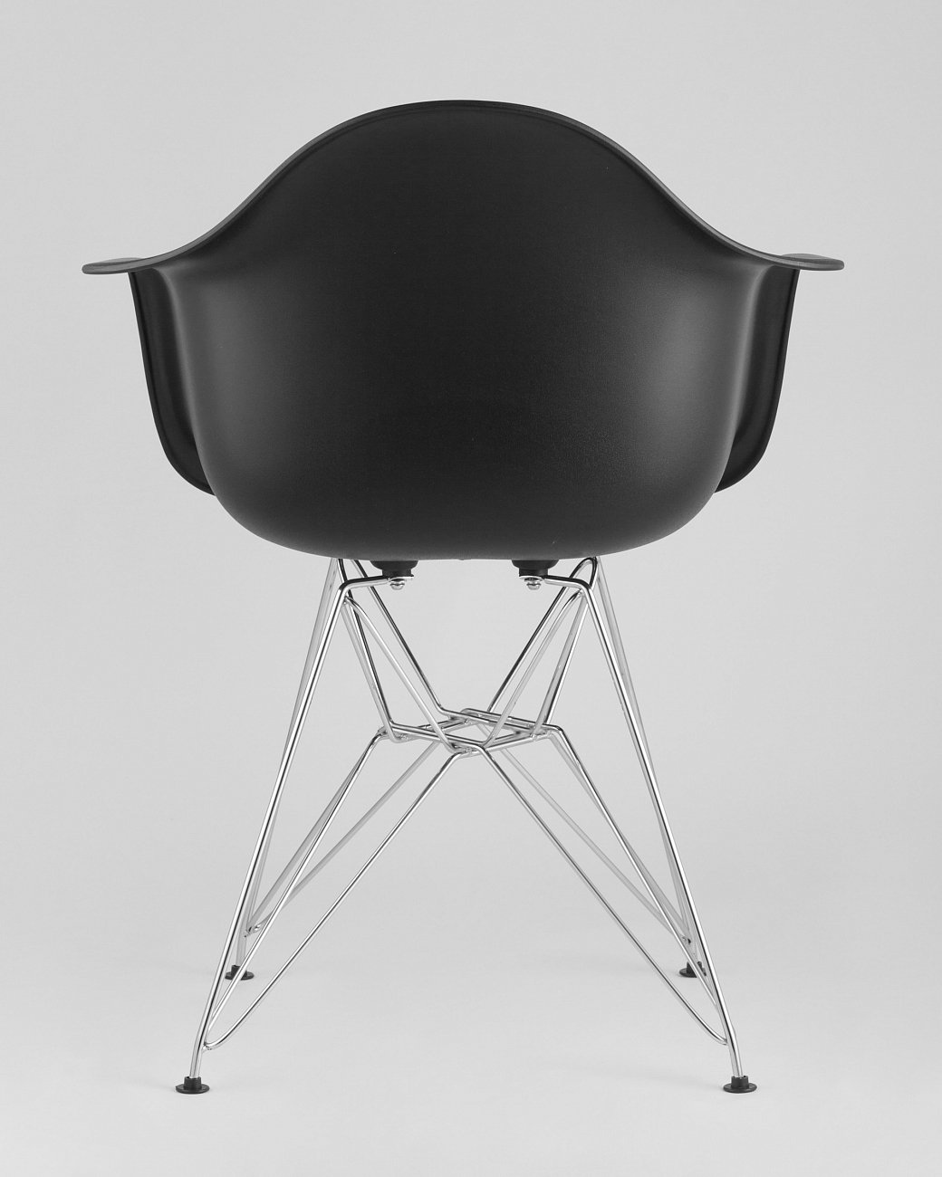 Кресло черное пластиковое с металлическими ножками Eames EAMES EAMES DAR 00-3881992 Черный  - Вид №4