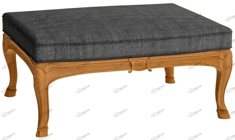 ASTELLO Садовый пуф из тика Fleur de lys sun-id-1465861