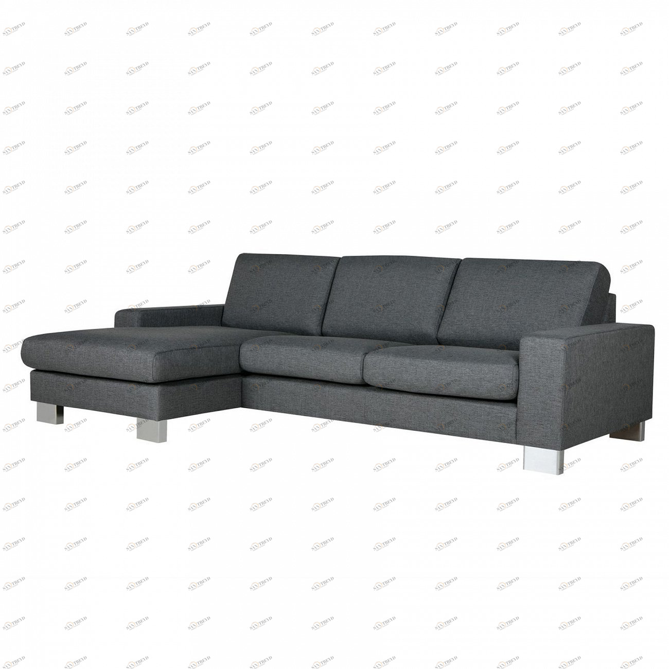 Диван Quattro угловой с левым модулем темно-серый SITS ДИЗАЙНЕРСКИЕ, QUATTRO 192298 Серый 