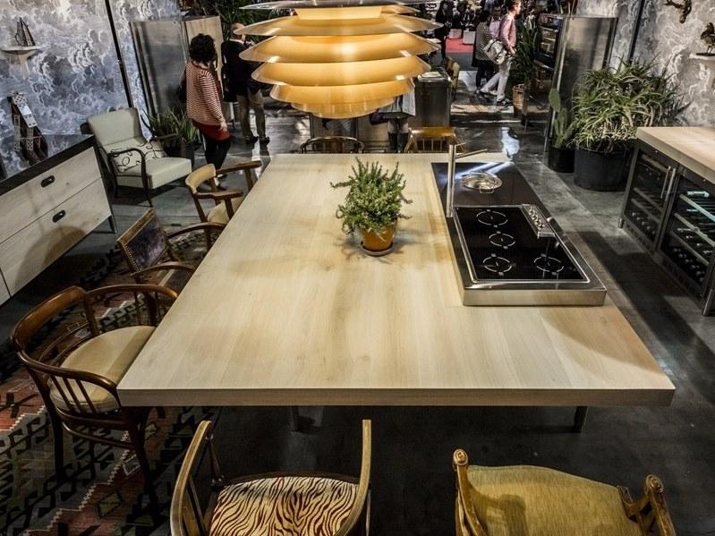 ALPES-INOX Снек-остров из нержавеющей стали и дерева Liberi in cucina sun-id-1416691 - Вид №6